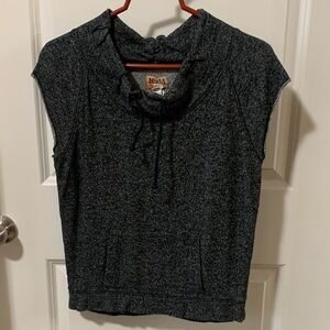 Mudd Charcoal Sleeveless Hoodie